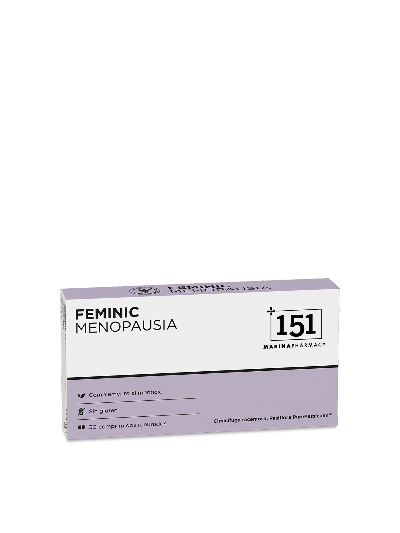 FEMINIC MENOPAUSIA en presentación de 30 comprimidos ranurados de 151 Marina Pharmacy