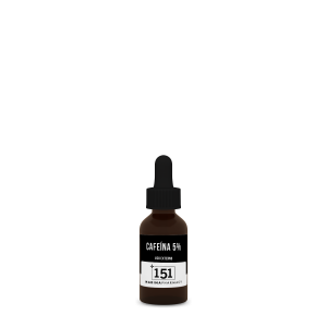 Frasco de vidrio con cuentagotas de 20 ml del activo concentrado de cafeína 5 % de 151 Marina Pharmacy