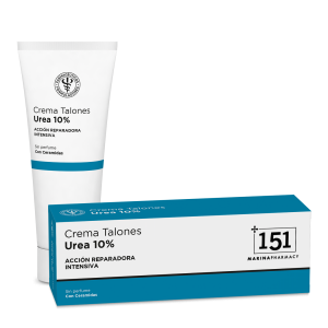 Tubo de 100 ml de crema de talones de 151 Marina Pharmacy sobre fondo blanco