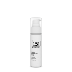 Frasco de 50 ml del fluido facial de protección SPF 50 con filtros UVA-UVB-IR de 151 Marina Pharmacy