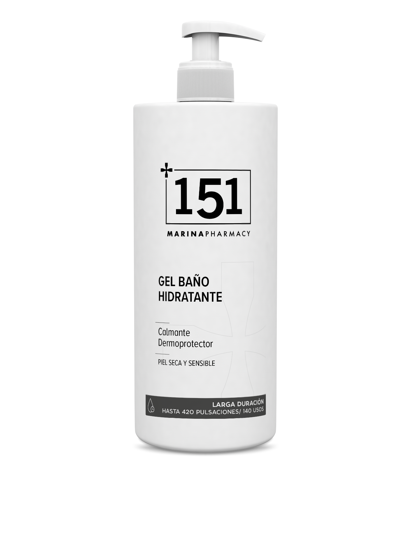Envase de 750 ml de gel de baño y ducha con proteína de leche de 151 Marina Pharmacy