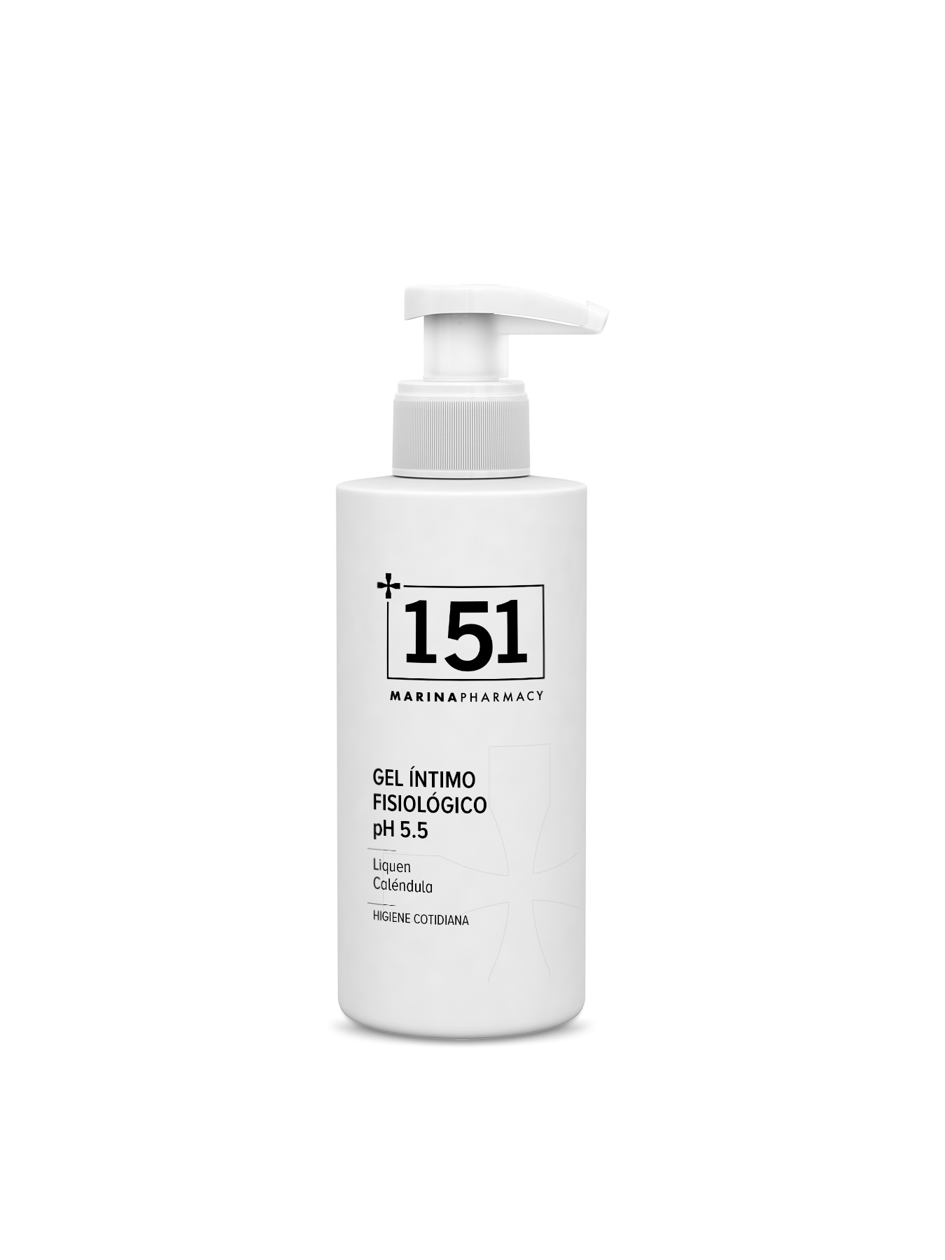 Frasco de 250 ml del gel de higiene íntima pH 5,5 con liquen y caléndula de 151 Marina Pharmacy